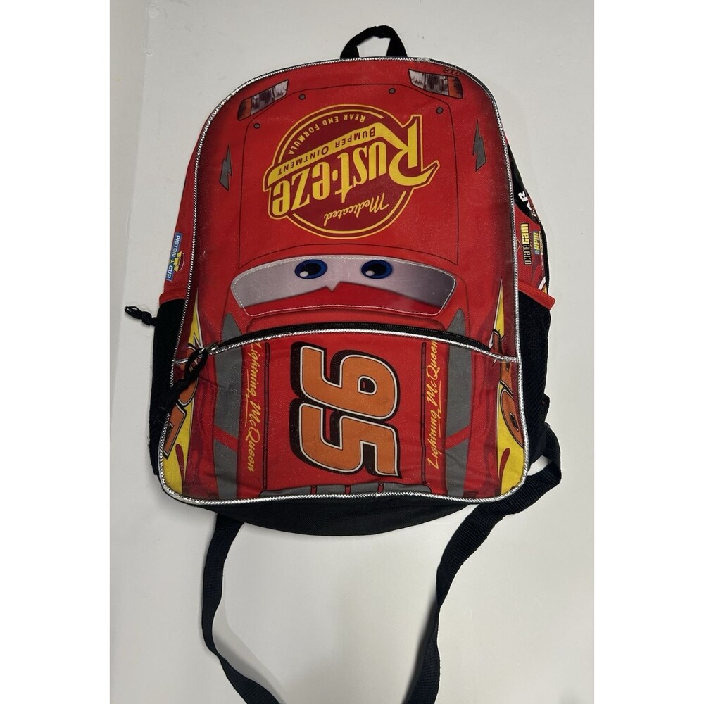 Disney Cars 3 Red Backpack bookbag school travel Lightning McQueen kids